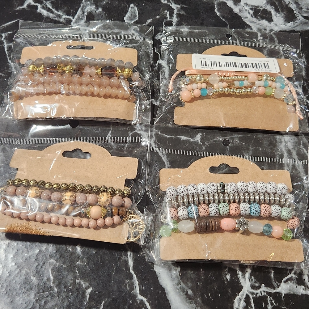 Stackable Stretch Bracelets Multicolored - Picture 3 of 9